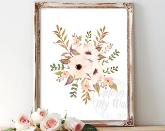 Wildflower print Floral Nursery print wall art nursery decor | Etsy