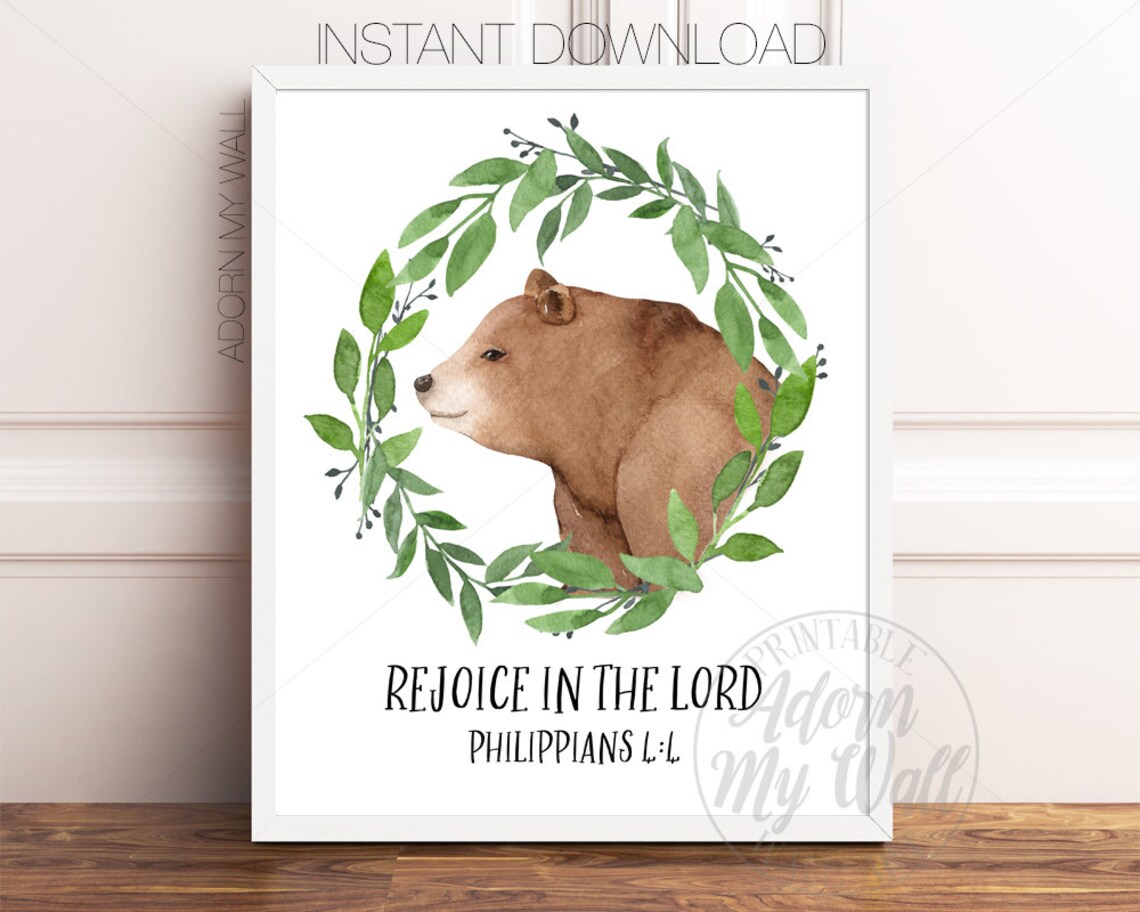 Bible Verse for Nursery Printable Scripture for Kids Animal | Etsy