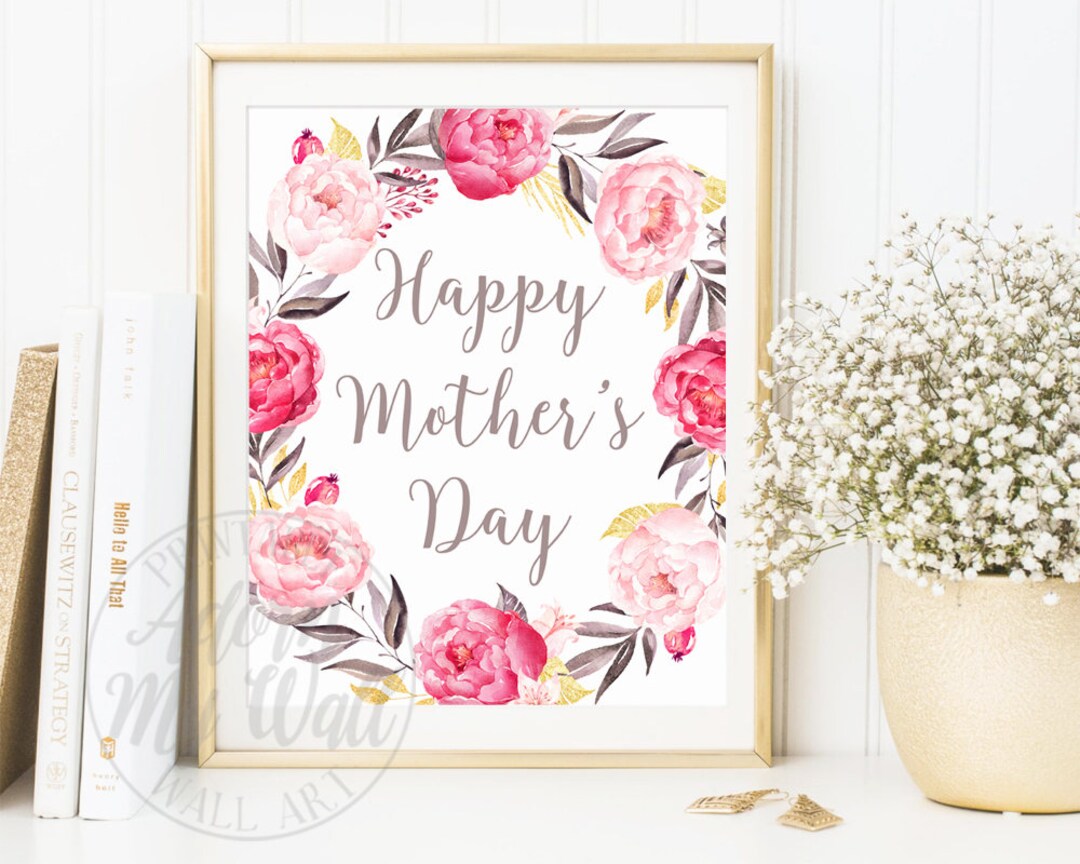 Mother's Day Printable Happy Mother's Day Instant - Etsy