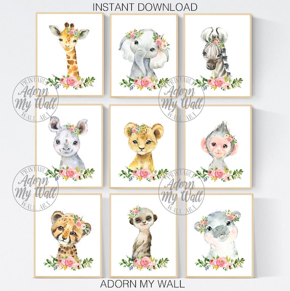 baby safari animal prints nursery