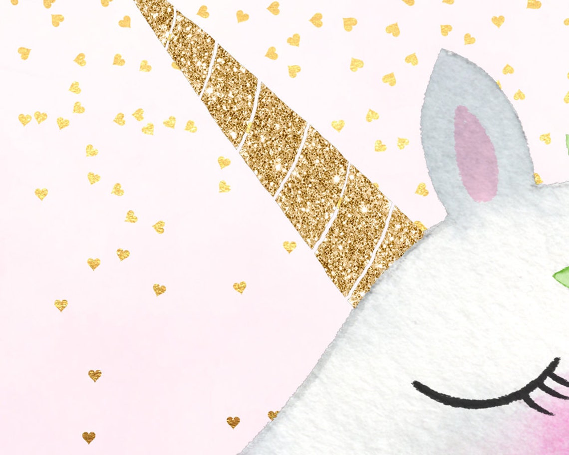 Unicorn Print Set Unicorn Printable Wall Art Watercolor | Etsy
