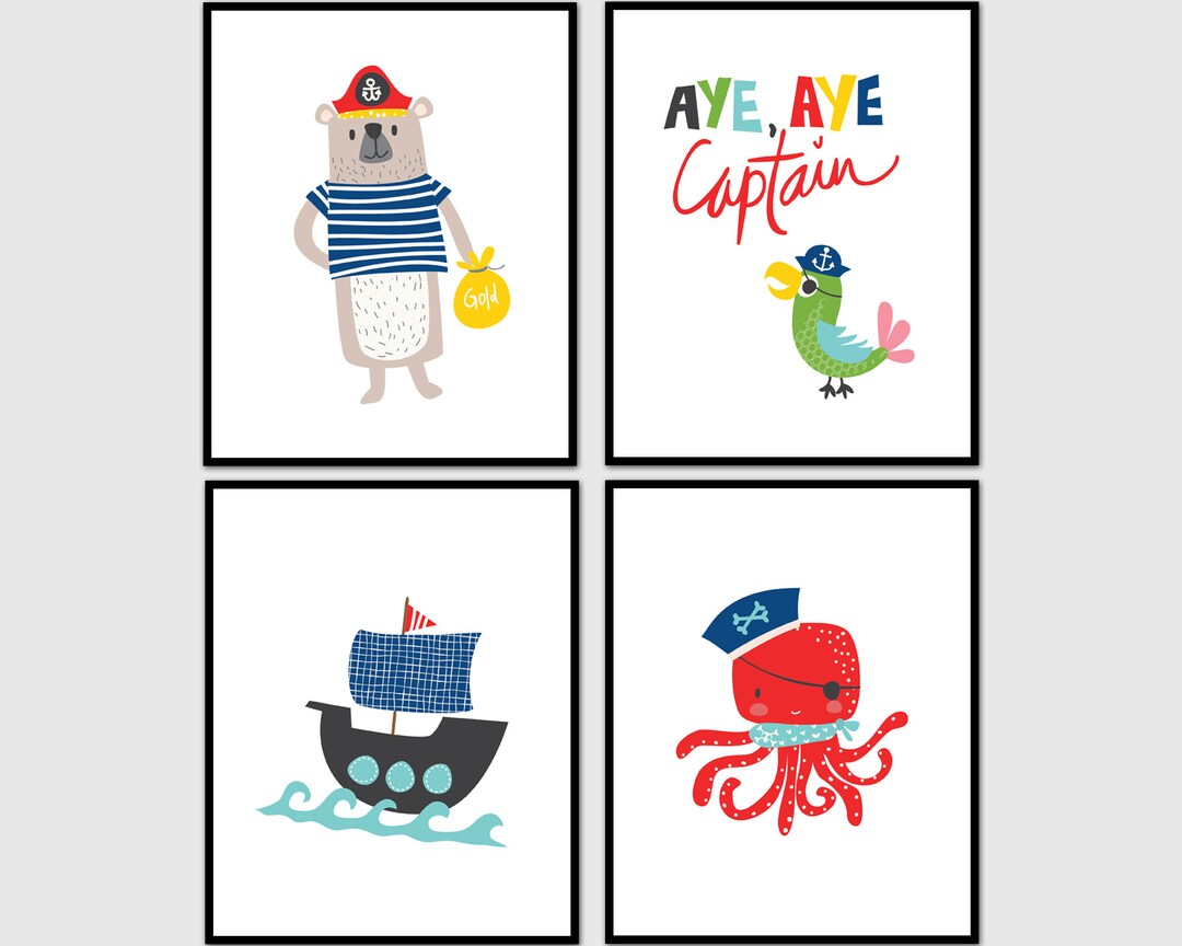 Pirate Wall Art, Pirate Nursery, Pirate Printable, Pirate Nursery Art