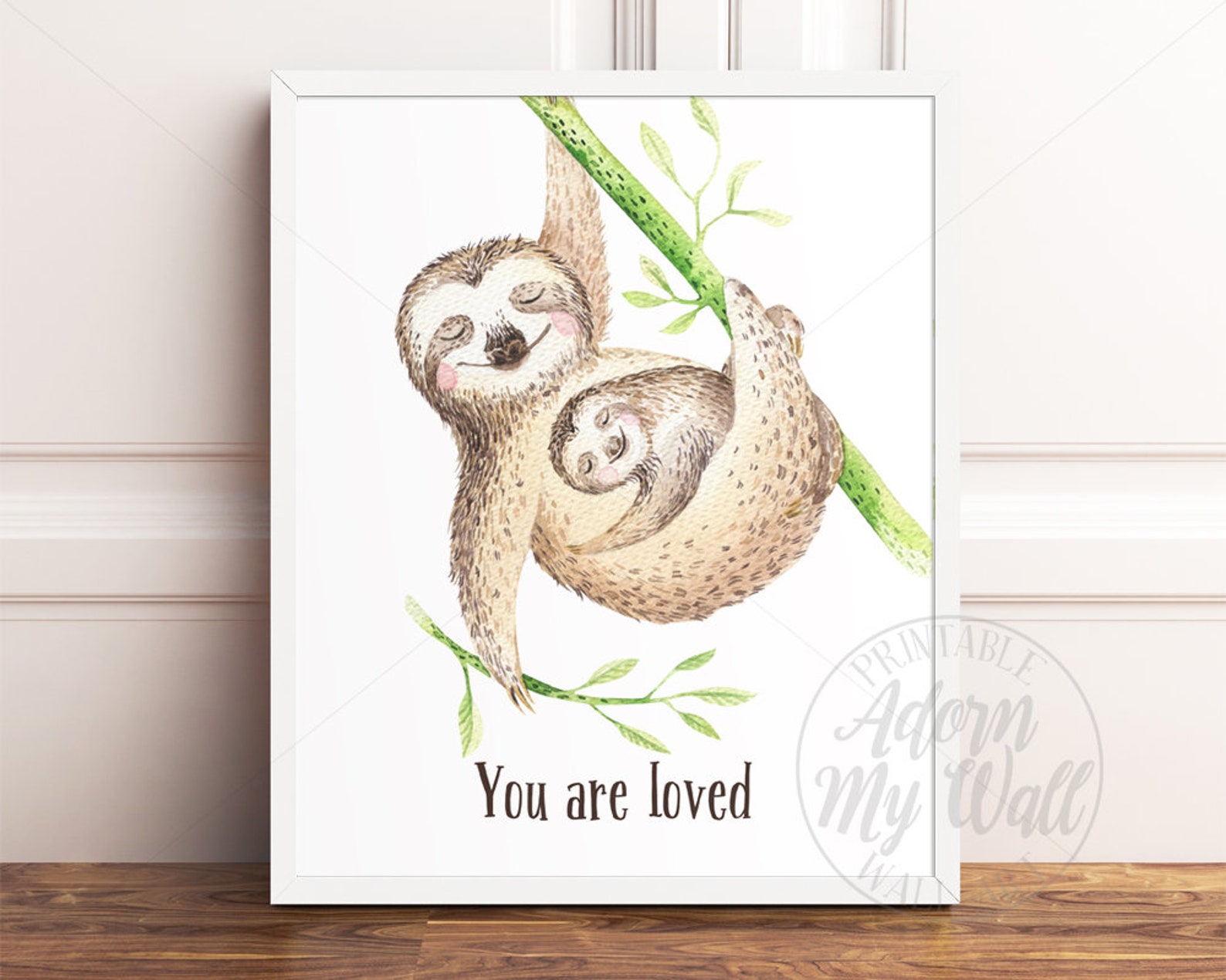 Sloth Prints Sloth Wall Art Sloth Printable Sloth Gift - Etsy UK