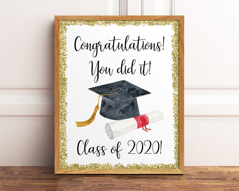 graduation gift class of 2020 congratulations you did it etsy