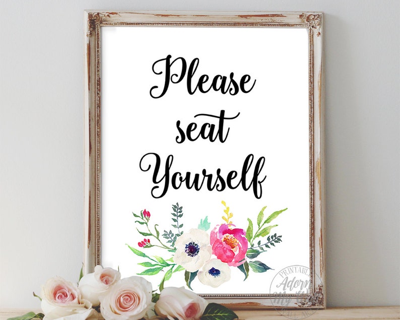Bathroom Art Please Seat Yourself Wall Art Printable Etsy