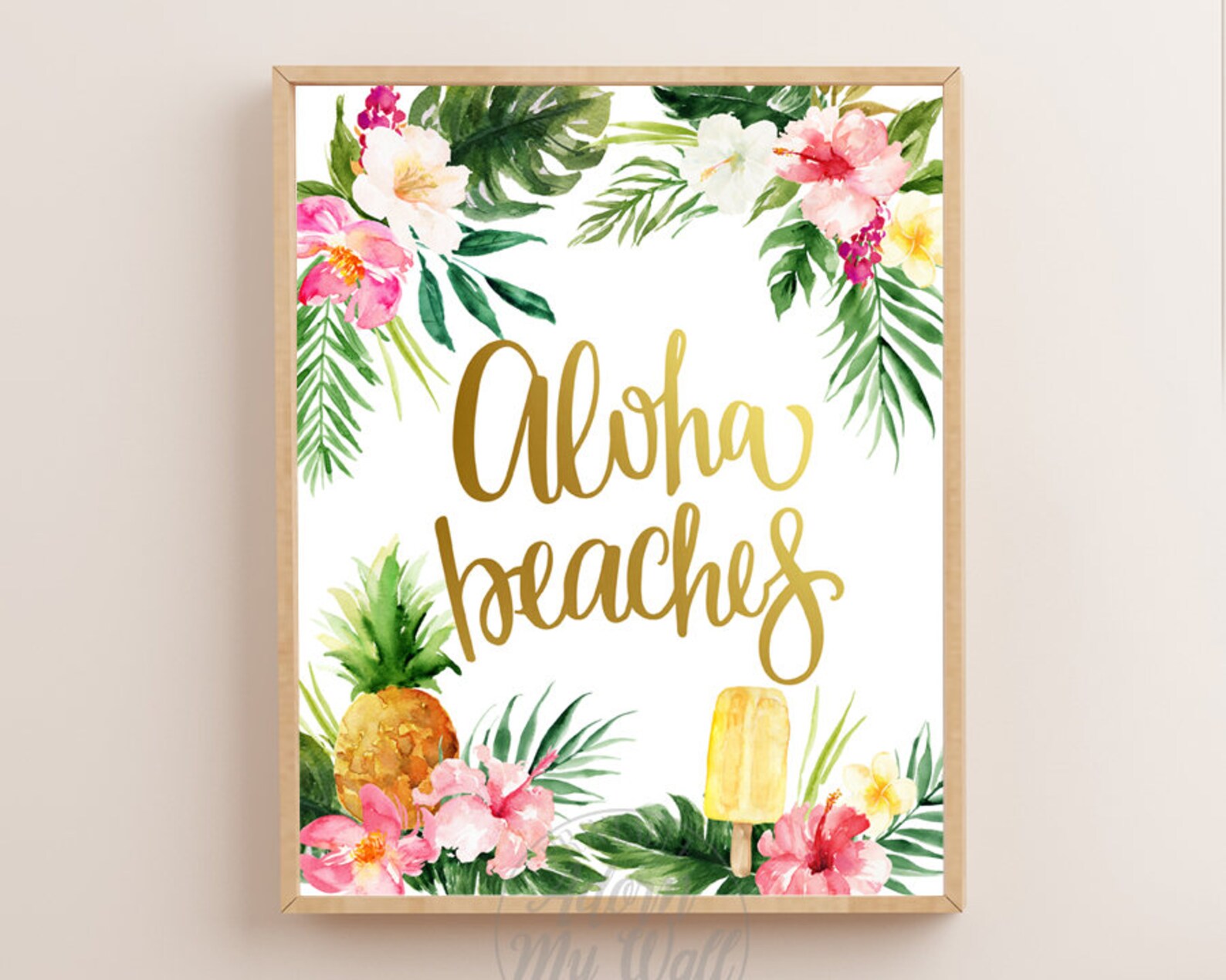 Aloha Beaches Printable Wall Art Aloha Beaches Print Summer - Etsy