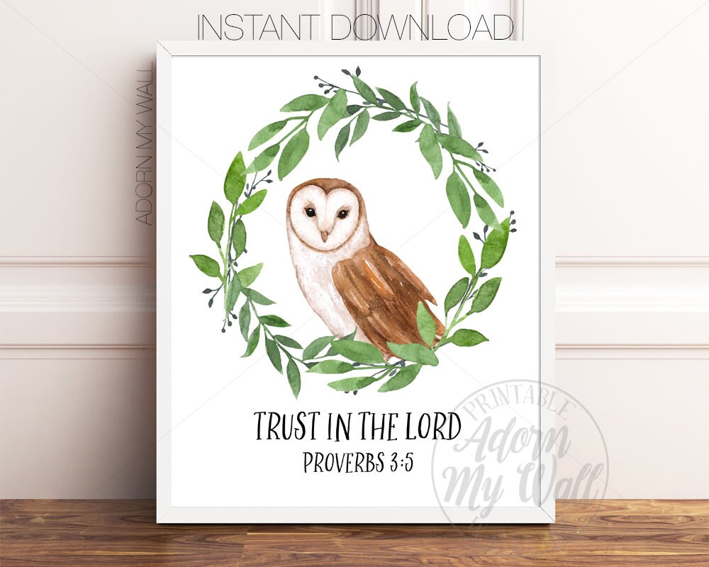 Bible Verse for Nursery Printable Scripture for Kids Animal | Etsy