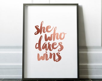 She Who Dares Wins Etsy France