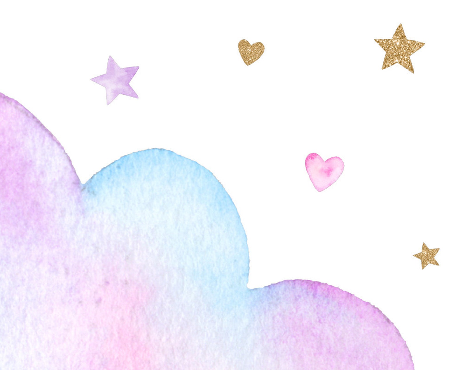 Cloud Print Nursery Cloud and Hearts Print Cloud Printable Etsy