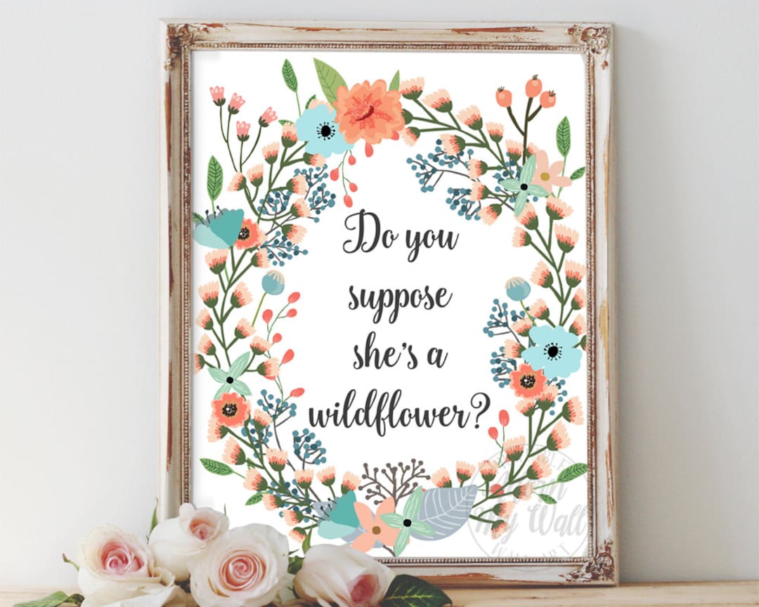 Alice in Wonderland, Do You Suppose She's a Wildflower, Nursery Decor ...