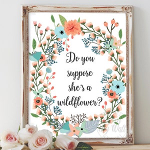 Alice in Wonderland, Do You Suppose She's a Wildflower, Nursery Decor ...