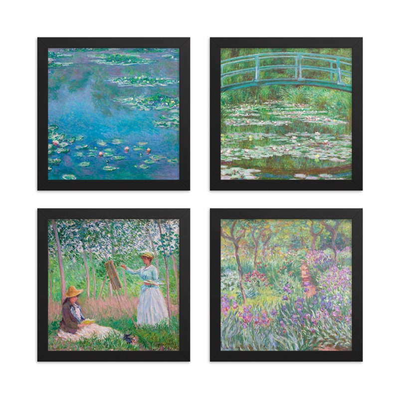 Monet Paintings Set of 4 Printable Wall Art Digital File - Etsy