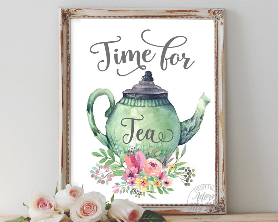 Time for Tea but First Tea Kitchen Decor Tea Time Always Etsy