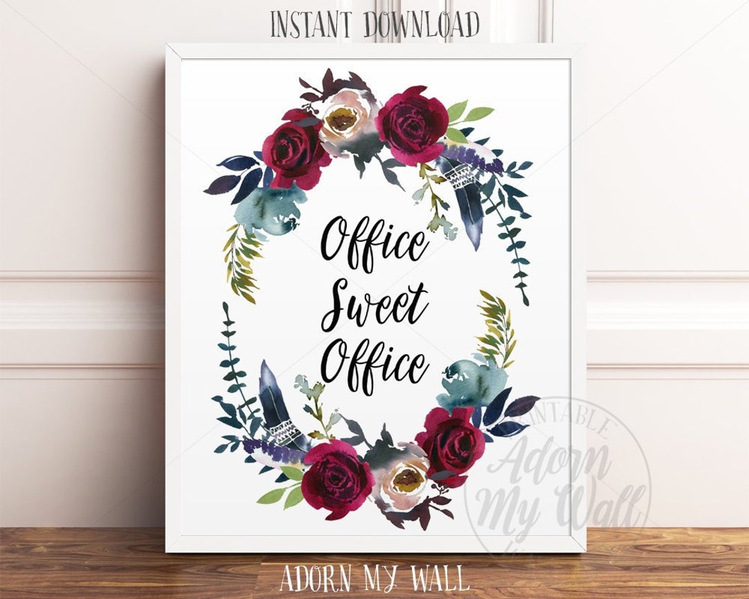 Office Sweet Office Print, Office Printable, Office Decor, Office Sign ...