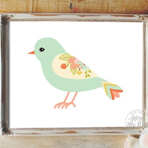 Nursery bird print, nursery art, nursery decor, nursery print, nursery wall decor, baby girl nursery, bird nursery art, bird nursery, print