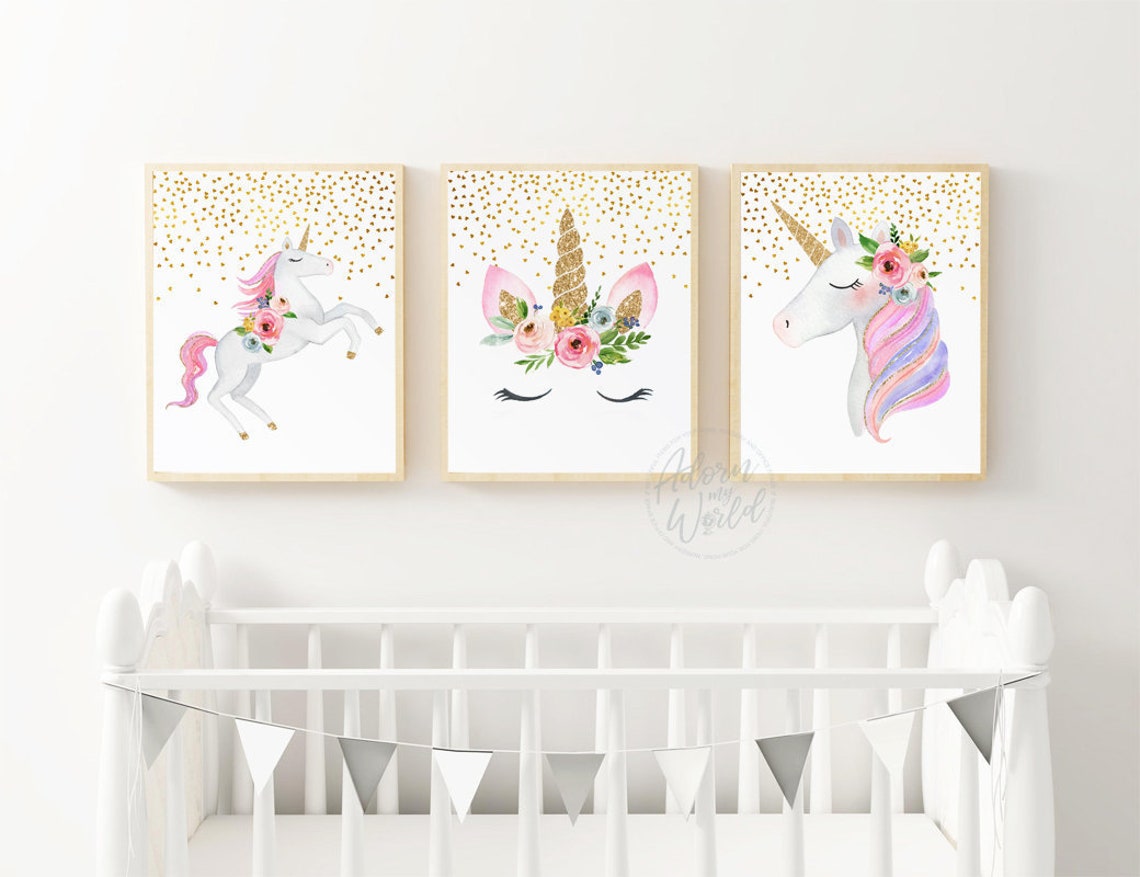 Unicorn Print Unicorn Printable Unicorn Print Set of 3 | Etsy