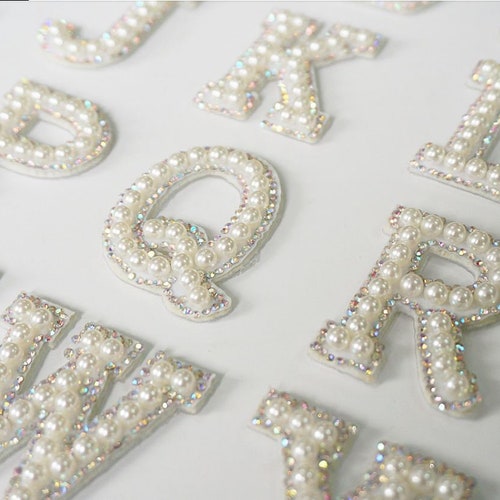 Rhinestone Iron on Letters Iron on Letters Rhinestone Etsy