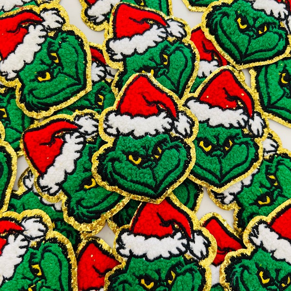 Christmas - GRINCH Chenille Iron-on Patch