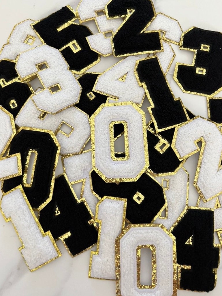 7.5cm Chenille Number Patch 3D Varsity Patches Iron on Alphabet