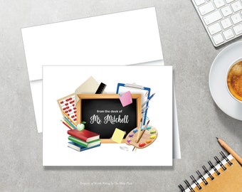 Teacher Note Cards, Stationery for Teachers, Stationary for Teachers, Personalized Note Cards, Set of 8, Educator Stationery