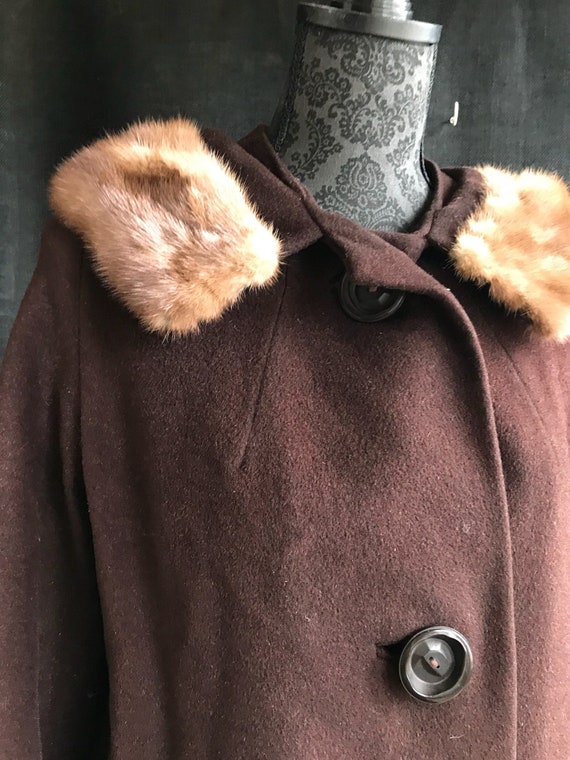Vintage Fur Trim Full Length Overcoat, Furvelour W