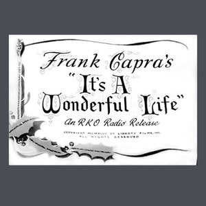 It's A Wonderful Life Christmas Movie Title Page, Digital Download Print, Holiday Wall Art, Vintage Christmas Decor,  Easy last minute gift