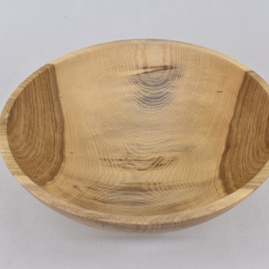 Wooden Salad/Popcorn Bowl Hand Turned Spalted Hackberry