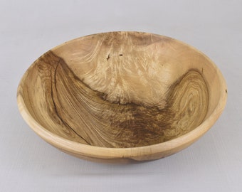 Large Wooden Salad Serving Bowl Hand Turned Hackberry