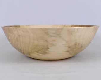 Large Wooden Salad Serving Bowl Hand Turned Maple