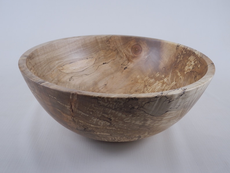 Handmade Wooden Bowl Figured Maple Wood Bowl Figured Spalted Maple Bowl Decorative Wooden Bowl