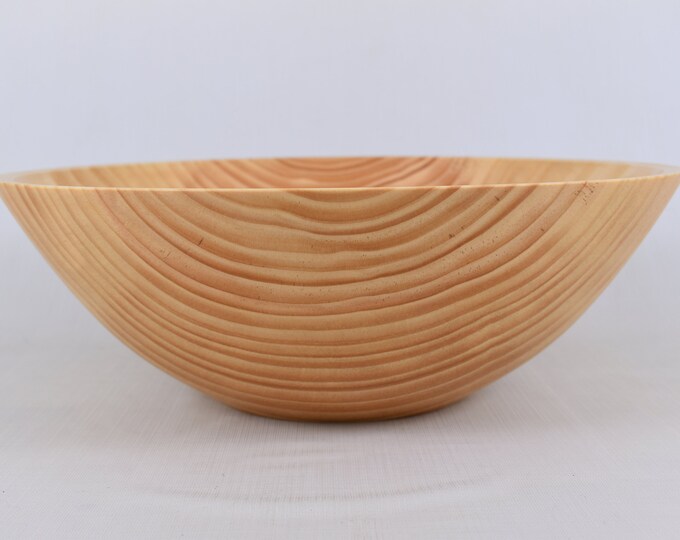 Large Wooden Salad Serving Bowl Hand Turned Eastern White Pine Etsy