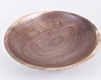 Wooden Salad Popcorn Bowl Hand Turned Black Walnut