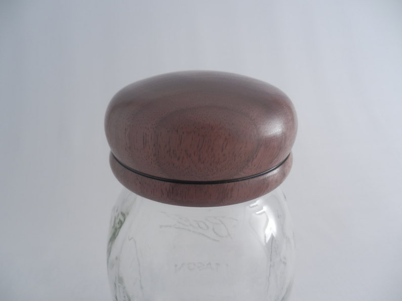 Wooden Mason Jar Lid Wood Ball Canning Jar Lid Black Walnut Etsy