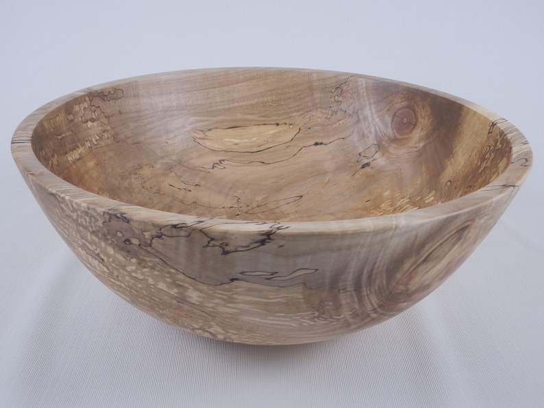 Handmade Wooden Bowl Figured Maple Wood Bowl Figured Spalted Maple Bowl Decorative Wooden Bowl