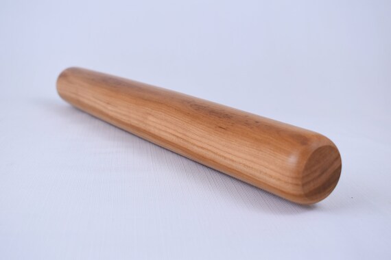 Wooden French Rolling Pin Tapered Cherry Wood Rolling Pin