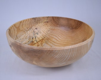 Large Decorative Wooden Bowl Spalted Ash Handmade