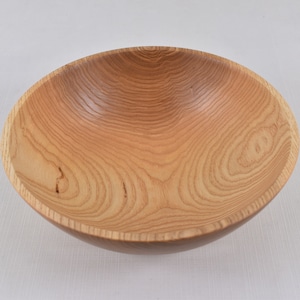 Wooden Serving/Popcorn Bowl Hand Turned Ash