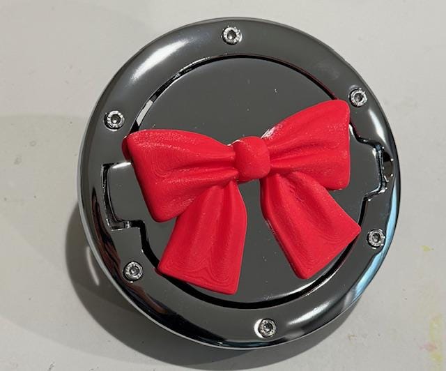 Fancy Bow Tie Ribbon in 3D - Chrome With Various Colors for Jeep ...