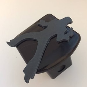 King of Pop in 3d - Black with Grey - 2 inch Trailer Hitch Cover  -  Dance Legend