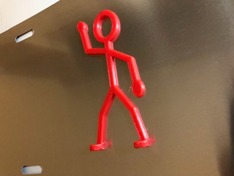 Stick Figure Waving Hello in 3D Version Unique License Etsy