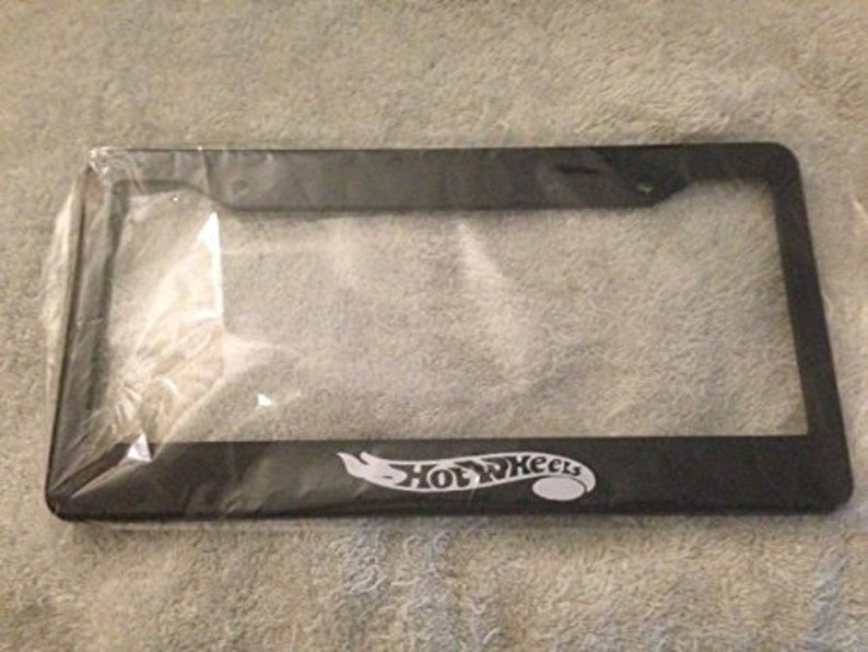 Hot Wheels Automotive Black License Plate Frame Hotwheels Etsy