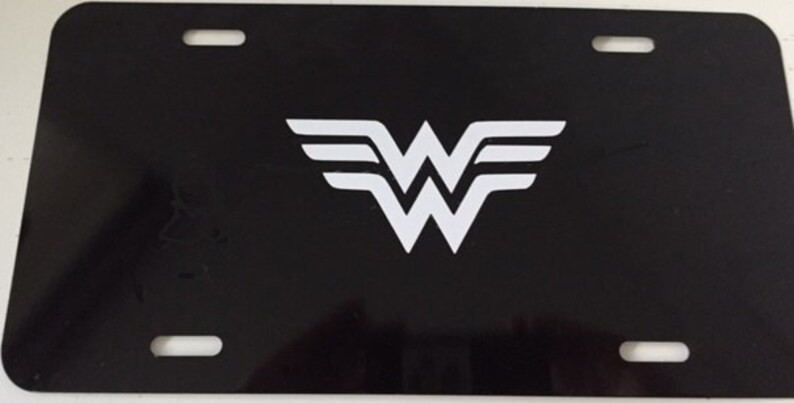 Wonder Woman Logo Photo License Plate