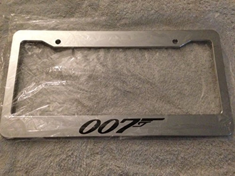 007 with Guns James Bond Chrome Automotive License Plate Etsy