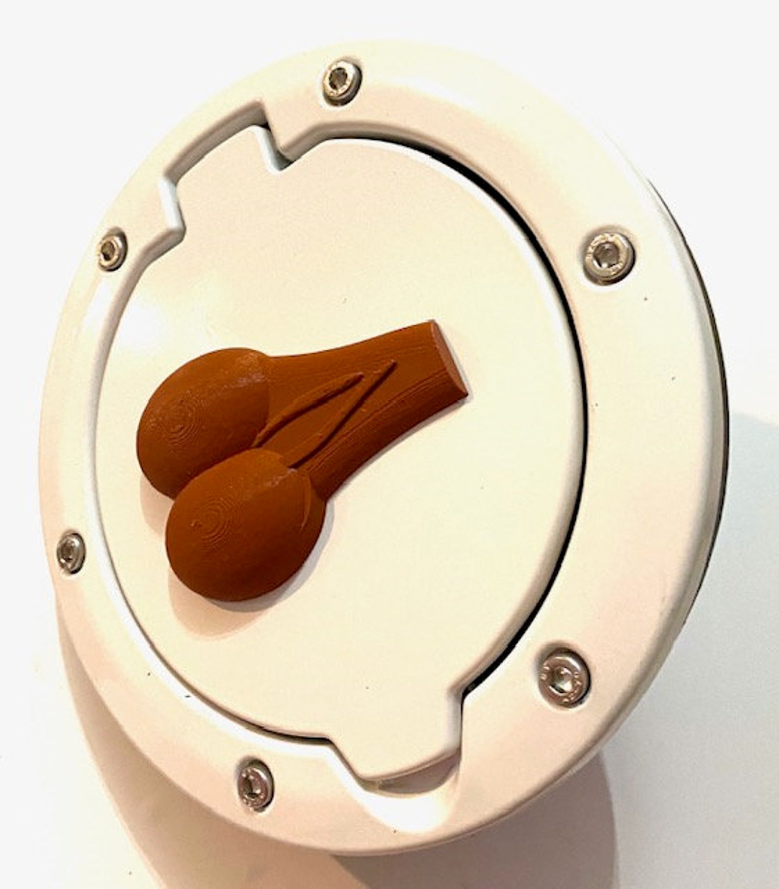 Balls Nuts Bulls Sack in 3D White With Brown for Jeep Etsy UK