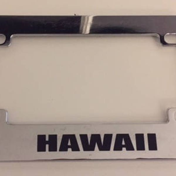 Hibiscus License Plate Frame Etsy