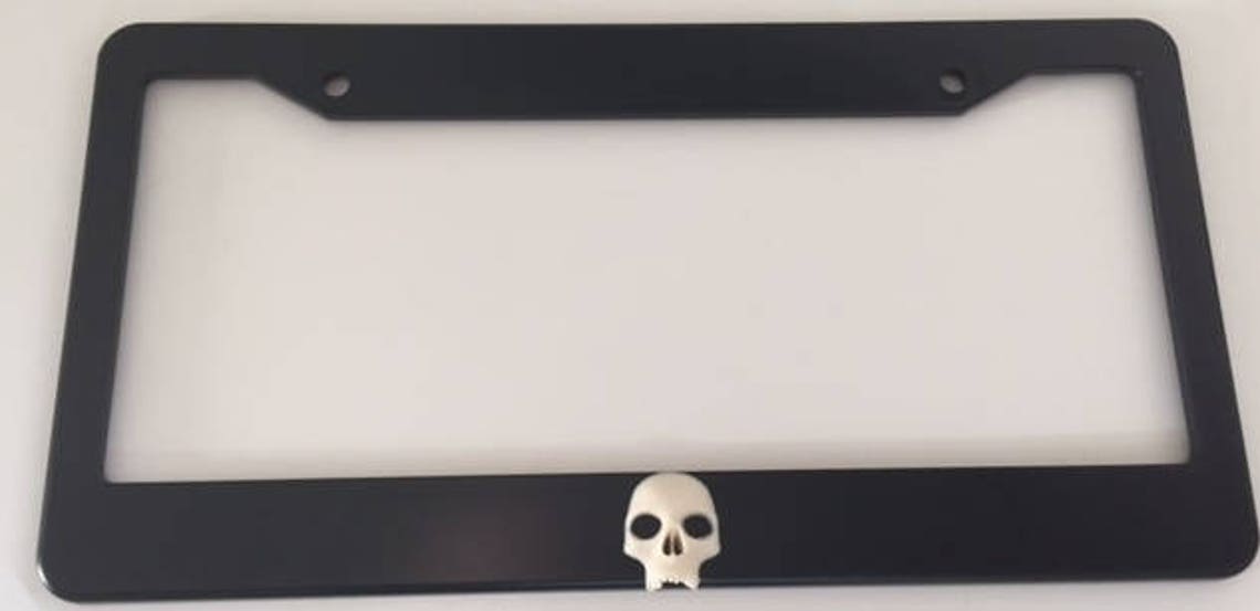 Skull Scary in 3d Black With White Automotive License Plate Etsy
