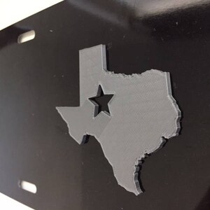 Texas State w 3 D wersja - unikaty - tablice rejestracyjne wstawić czarny szary samochodowe tablice rejestracyjne ramki - 3d