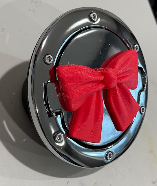 Fancy Bow Tie Ribbon in 3D - Chrome With Various Colors for Jeep ...