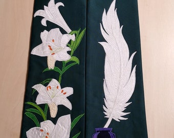 Pastoral stole, Clergy stole, green,Please contact me before placing an order,