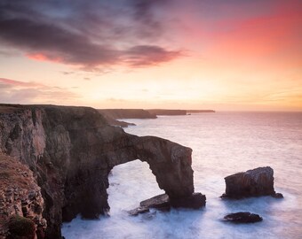 Landscape Photography Print - The Green Bridge - Pembrokeshire 16x12